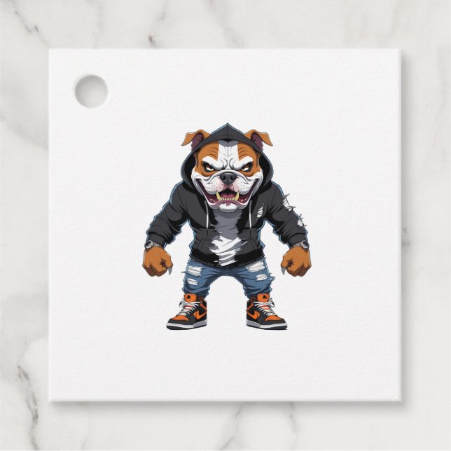 Étiquettes Cadeau Urban Alpha Bulldog � Street Style Mascot (Devant)