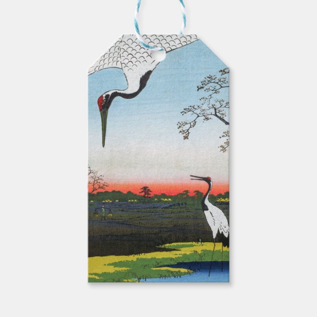 Étiquettes-cadeau Utagawa Hiroshige - Minowa, Kanasugi, Mikawashima (Devant)