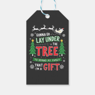 Étiquettes-cadeau "Va t'asseoir sous l'arbre pour rappeler à ma fami