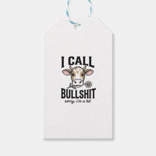 Étiquettes-cadeau Vache drôle que j'appelle design de t-shirt vintag
