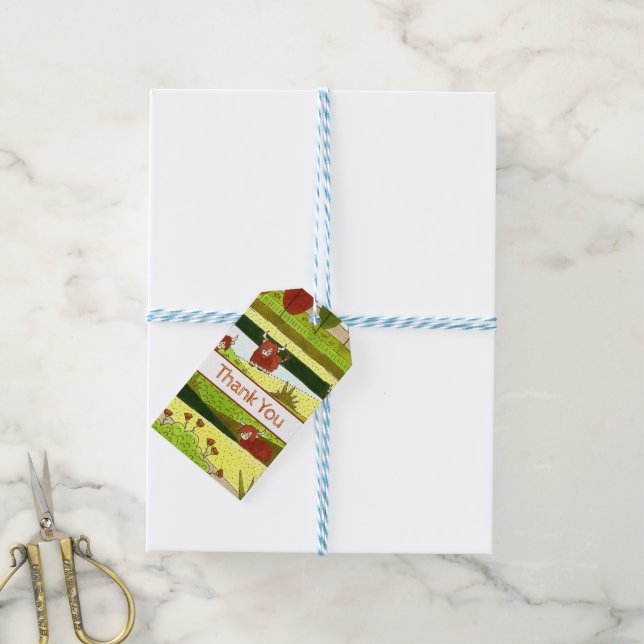 Étiquettes-cadeau Vaches des Highlands Ferme Anniversaire Enfants (Avec de laficelle)