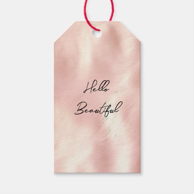 Étiquettes-cadeau Vachette de vache à lait rose sud-ouest (Devant)