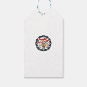 Étiquettes-cadeau Vague de chaleur de la liberté Patriotique Météo d