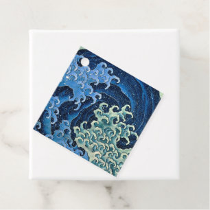 Étiquettes Cadeau Vague féminine de Hokusai Océan Vintage