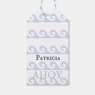 Étiquettes-cadeau Vagues Ahoy Custom