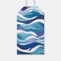 Vagues de l'océan bleu | Aquarelle moderne et simp