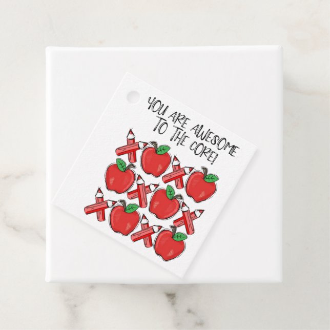Étiquettes Cadeau Valentine Classe Apple (En situation)