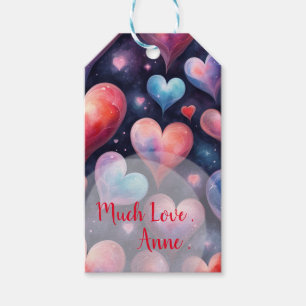 Étiquettes-cadeau Valentine Hearts