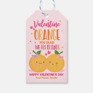 Étiquettes-cadeau Valentine Orange You Glor We Are Friends Classroom