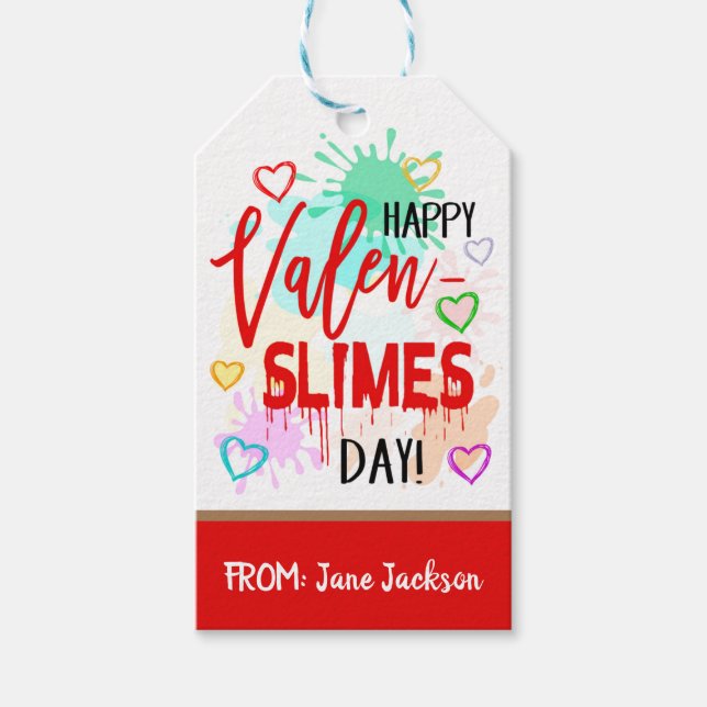 Étiquettes-cadeau Valentine Slime Cadeau Tags (Devant)