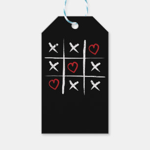 Étiquettes-cadeau Valentine Tic Tac Toe Hearts Valentines Day Valent