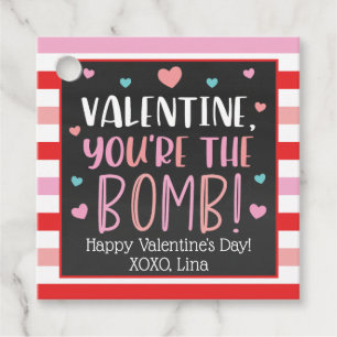 Étiquettes Cadeau Valentine, Vous êtes Les Bombes Favor Tags