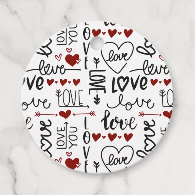 Étiquettes Cadeau Valentines Day (Devant)