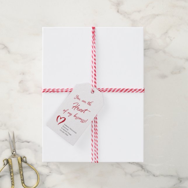 Étiquettes-cadeau Valentine's Day Realtor Marketing (Avec de la ficelle)