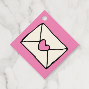 Étiquettes Cadeau Valentines Doodles Rose Heart Love Note Clip Art