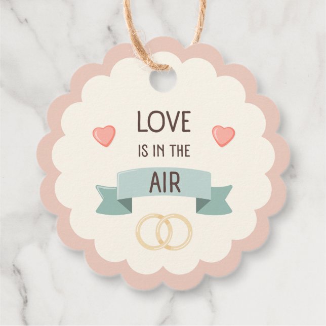 Étiquettes Cadeau Valentines jour - L'amour est dans l'air (Dos)