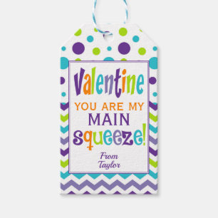 Étiquettes-cadeau Valentines Main Squeeze Squishy