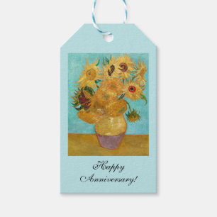 Étiquettes-cadeau Vase avec douze tournesols par Vincent Van Gogh
