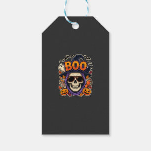 Étiquettes-cadeau Vecteur de lunettes de soleil crâne Boo Halloween