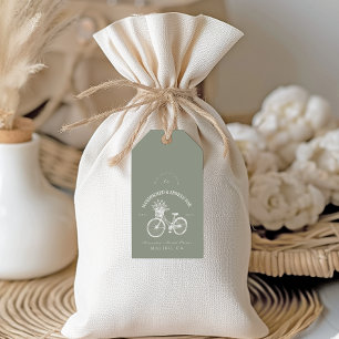 Étiquettes-cadeau Vélo rustique Douche Florale
