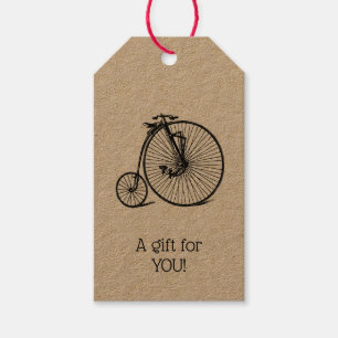 Étiquettes-cadeau Vélo Velocipede Penny Farthing vintage