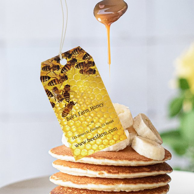 Étiquettes-cadeau Vendeur de miel Abeille Apiariste Personnalisé (Créateur téléchargé)