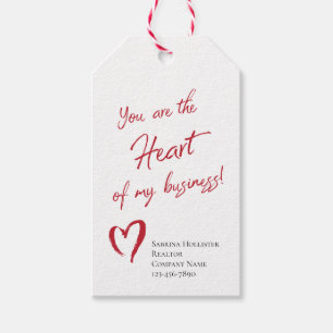 Étiquettes-cadeau Vente d'agent immobilier de Saint-Valentin