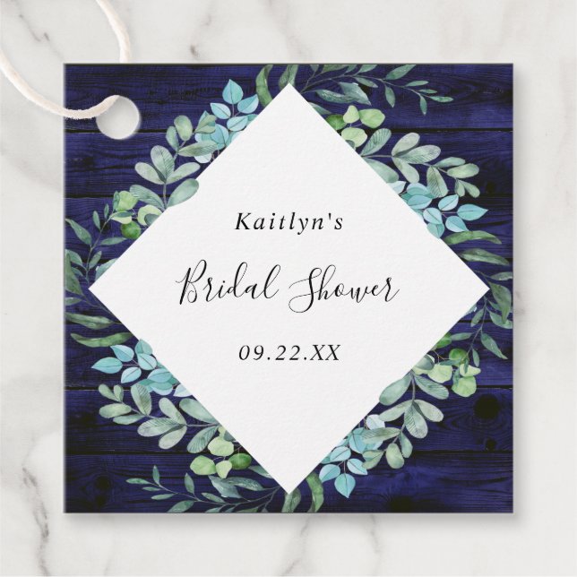 Étiquettes Cadeau Verdure botanique Eucalyptus Réception de mariage (Devant)