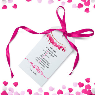 Étiquettes-cadeau Verset de la Bible chrétienne Rose Clair pour la S