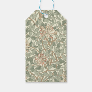 Étiquettes-cadeau Vert doux Vintage William Morris Honeysuckie