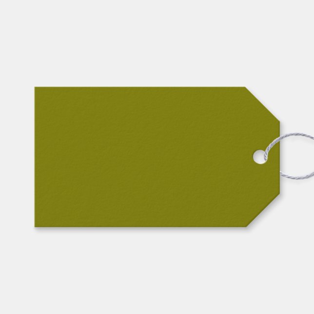 Étiquettes-cadeau Vert olive classique (Devant (Horizontal))