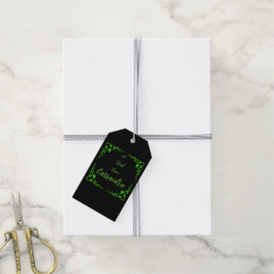 Étiquettes-cadeau Vert slime personnalisé Halloween