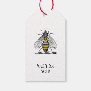 Étiquettes-cadeau Veste Blason Préparatoire Emblème Vintage Abeille 