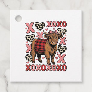 Étiquettes Cadeau Vêtement vintage de la Saint-Valentin XOXO jolie v