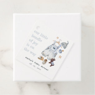 Étiquettes Cadeau Vêtements Bébé mignons Essentials Baby shower Garç