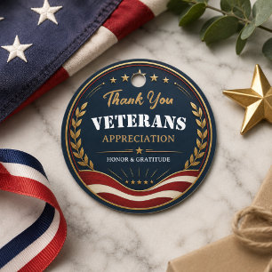 Étiquettes Cadeau Vétérans Merci Fête patriotique militaire