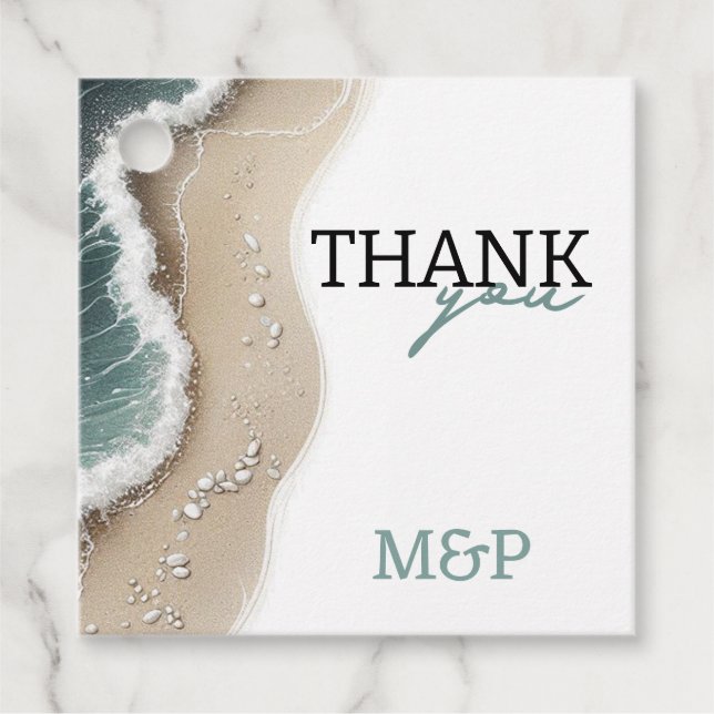 Étiquettes Cadeau Vibe de plage (Devant)