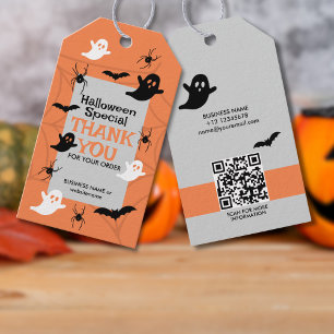 Étiquettes-cadeau Vibes Éffrayantes Halloween Merci