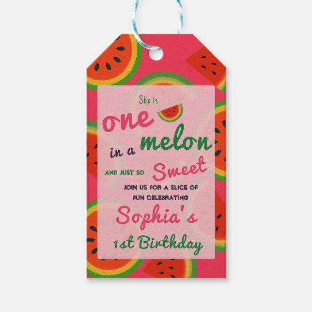 Étiquettes-cadeau Vibes Watermelon Party (Devant)