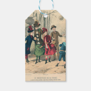 Étiquettes-cadeau Victorian Children Dress Play Vintage Antique
