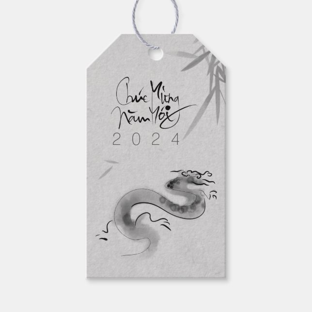 Étiquettes-cadeau Vietnamien Original Dragon Année 2024 personnel GT (Devant)