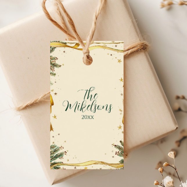 Étiquettes-cadeau Vieux Ribbon Russe fête de Noël (Créateur téléchargé)