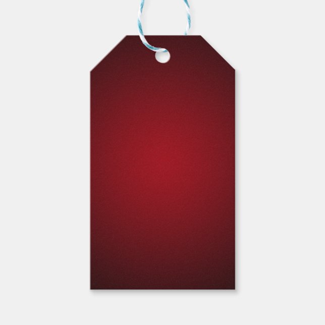 Étiquettes-cadeau Vignette Grainée Rouge-Noir Moderne (Devant)