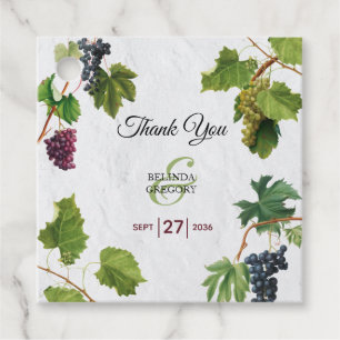 Étiquettes Cadeau Vignoble de raisins Méditerranée Grec Mariage