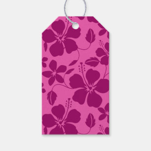 ÉTIQUETTES-CADEAU VIN DE BOURGOGNE HULA HAWAIEN (HIBISCUS)