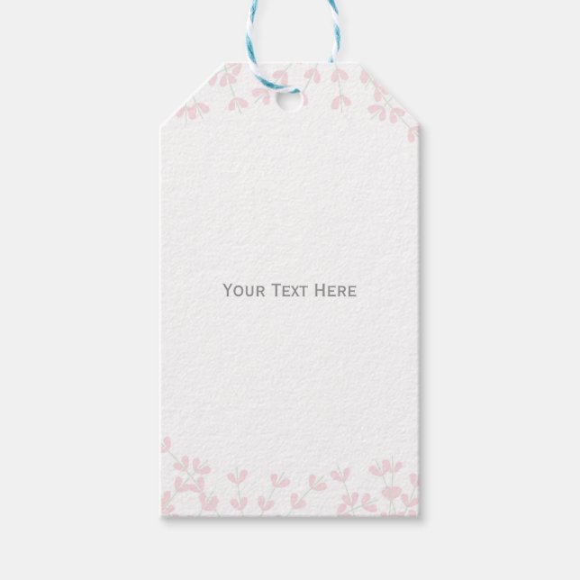 Étiquettes-cadeau Vin rustique rose rond Élégant Fête des mariées Fa (Devant)