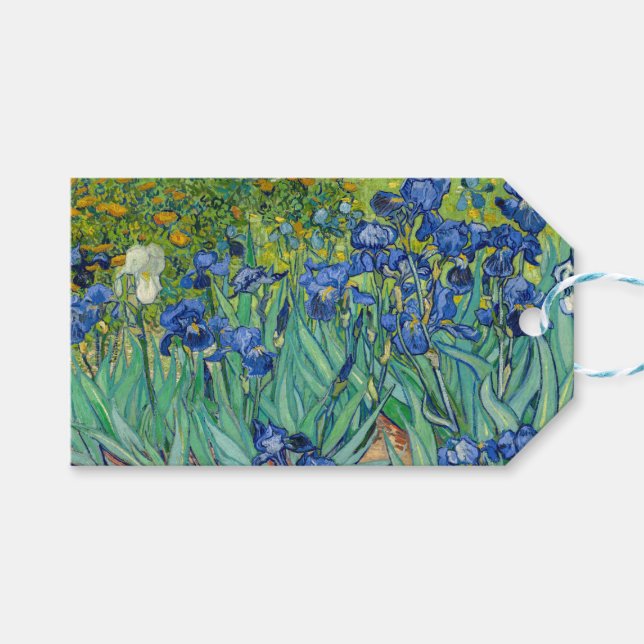 Étiquettes-cadeau Vincent Van Gogh - Irises (Devant (Horizontal))