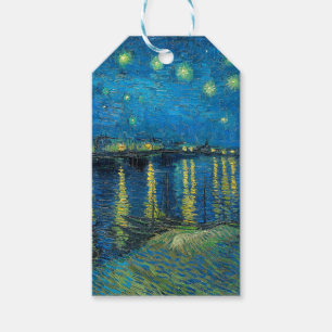 Étiquettes-cadeau Vincent Van Gogh Nuit étoilée sur le Rhône