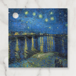 Étiquettes Cadeau Vincent van Gogh - Nuit étoilée sur le Rhône