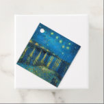 Étiquettes Cadeau Vincent Van Gogh Starry Night Over the Rhone<br><div class="desc">Le chef-d'oeuvre Van Gogh Starry Night - Un tableau de Vincent Van Gogh,  Starry Night Over the Rhone,  montre une nuit remplie d'étoiles,  et un pont. Peint à Arles France la nuit,  peint en 1888.</div>